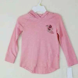 OshKosh Cotton Hoodie Tee Girl's Size 4 Pink w/ Bee Theme - Picture 1 of 11