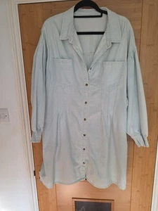 Size 20 Elasticated Denim Dress In A Size 20 With Pockets - Picture 1 of 6