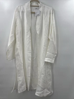 NWT eskandar 0 Jacket Italian Heavyweight Linen White Bakhtiari Coat - Image 1 of 4