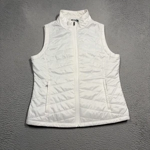 Chaleco Columbia para mujer XL blanco Omni aislamiento térmico acolchado bolsillos con cremallera - Imagen 1 de 10