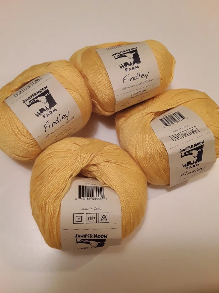 4 Juniper Moon Findley • Merino/Seda • Encaje • 3,5 oz/798 yardas • Amarillo brillante 33 Foto 1 de 4