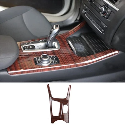 For BMW X3 F25 X4 2014-2017 Red Wood Grain Central Console Gear Shift Cover Trim - Image 1 of 4
