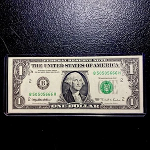 💎 1995 $1 UNC Trinary 666 WEB Press Exp. FRN  2/12 ERROR OBVERSE ALIGNMENT - Picture 1 of 4