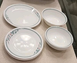 Vajilla Corelle Rosemarie ~ (2) Platos de cena (5) Platos de ensalada (5) Cuencos - Imagen 1 de 7