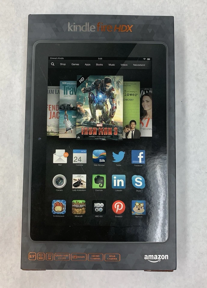 Amazon Kindle Fire HDX 8.9 3RD Gen. 8.9" Display 32GB Black NEW NIB RARE - Image 1 of 4