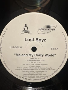 Lost Boyz : Me & My Crazy World Remix Rap Hip Hop 12" Promo Single Vinyl Record - Foto 1 di 7