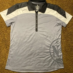NEW Jack Daniels Old No. 7 Polo Elevate Sport Top Women Medium Striped NWOT - Picture 1 of 14