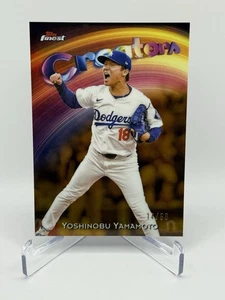 2025 Topps Finest #C-30 Yoshinobu Yamamoto Creators Gold /50 Dodgers - Foto 1 di 2