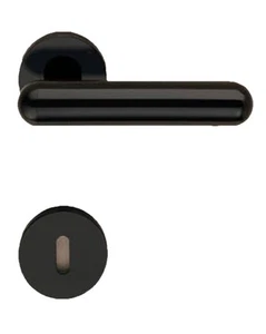 OLIVARI BOMA coppia Di Maniglie Porta Complete Nero Nuove - Foto 1 di 4