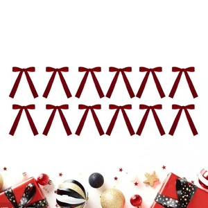 12x Christmas Bow Christmas Wreath Bow Xmas Decor Classic Gift Bow Creative - Picture 1 of 5