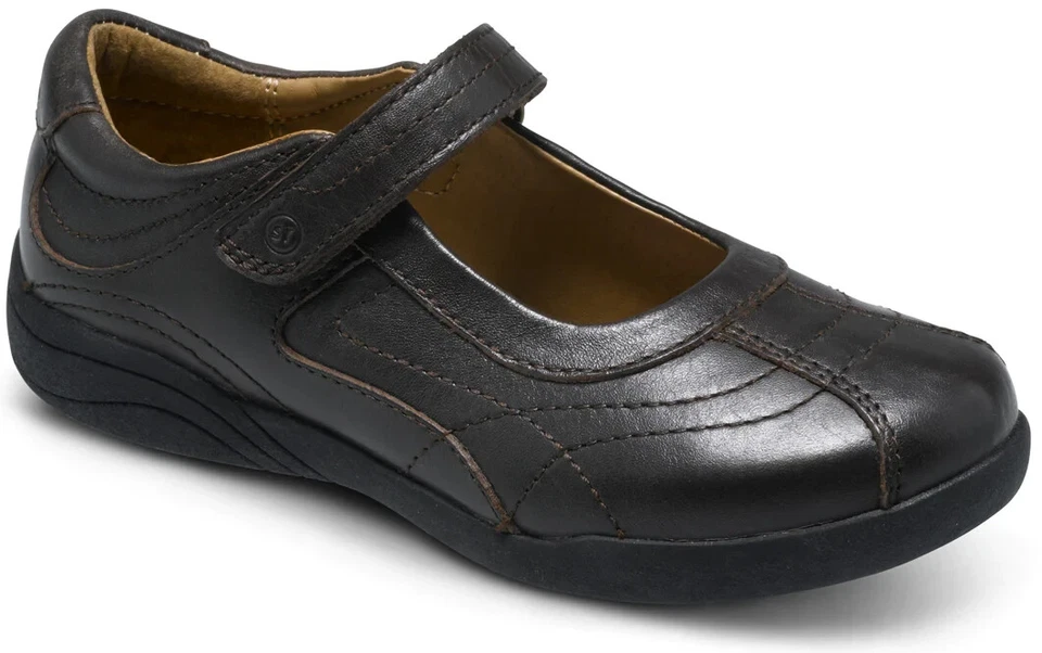 Stride Rite Black Leather Maryjanes School Shoes Little Girls Size 9 1/2 M