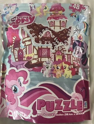 My Little Pony Puzzle On the Go 可重新密封袋(48 件),2013 年二手 — 第 1/2 张图片