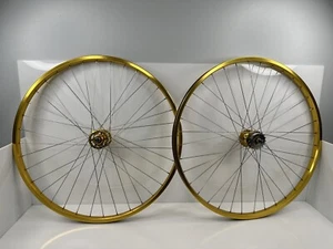 Retro Race Inc BMX Racing Wheel Set 29” x 1.75” 36s Gold HTF - Picture 1 of 12