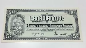 1974 Canadian Tire 5 Cents Uncirculated Banknote CTC Gas Bar Cash Bonus E047 - Picture 1 of 4