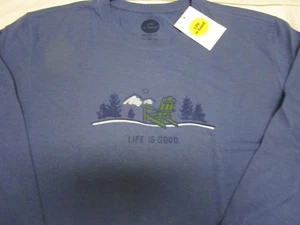 T-Shirt LIFE IS GOOD Adirondack Winterurlaub LS Neu mit Etikett NEU Herren Größe XXL 2XL - Bild 1 von 4