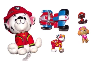 Paw Patrol 5 Stück Set 7 Zoll Plüsch Marshal 3 Figuren & 4 Räder R2 - Bild 1 von 3