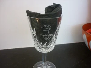 Waterford Lismore Crystal Red Wine Glass SOCOG Sydney Olympics 2000 Merchanise - Picture 1 of 8