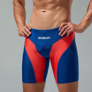 NEW SEOBEAN MENS LOW RISE COLOR BLOCK SWIMWEAR LONG VORTEX SWIMWEAR - Picture 1 of 15