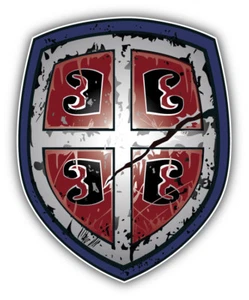 Serbia Battle Worn Emblem Car Bumper Sticker Decal  -  "SIZES'' - Picture 1 of 1