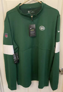 NWT New York Jets Men’s Nike Sideline Pullover Therma Dri-Fit Green Large