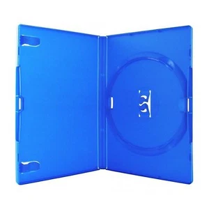 50 Single Standard Blue DVD Case 14 mm Spine New Empty Replacement Amaray Cover - Afbeelding 1 van 7