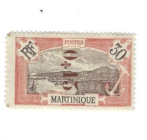 MARTINIQUE - 116a - MH - 1924 - "0+15" SURCHARGE READING DOWN ON FORT DE FRANCE - Picture 1 of 1