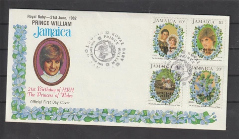 JAMAICA 1982 BIRTH OF PRINCE WILLIAM FDC Cover