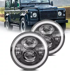 Für Land Rover Defender Jeep VW T3 G Klasse E24 Paar 7 Zoll LED Scheinwerfer - Bild 1 von 9