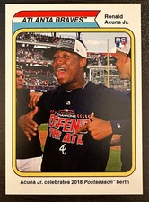 2018 Topps Throwback Thursday TBT Ronald Acuna Jr RC 1974 World Series #199