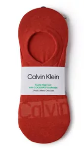 CALVIN KLEIN CK | Mens 2 PAIRS Red Trainer Socks | One Size UK 6-11 EU 40-46 - Picture 1 of 3