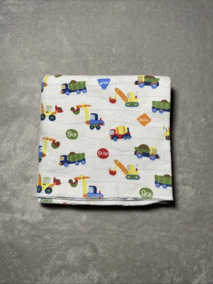Manta de recepción de bebé Circo equipo de construcción camión volquete Go Stop franela Foto 1 de 4