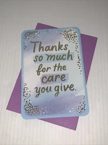 Hallmark Nurse/Doctor/Caregiver Thank You Card: Care You Give Huge Difference - Picture 1 of 7