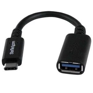 StarTech USB31CAADP 6In USB-C to USB-A M/F Adapter Dongle Converter Black - Picture 1 of 4