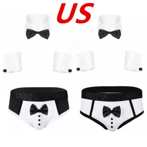 Set Lingerie Uomo Tuxedo Perizoma G-String Gentleman Abiti Costume Cosplay - Foto 1 di 20