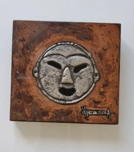 Tableau marqueté Evangeliste Albert sculpté visage - Picture 1 of 8