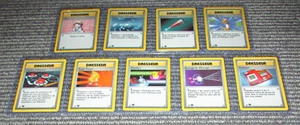 Lot of 9 French 1999 Pokemon Base Set 1st Edition Dresseur / Trainer Cards - Imagen 1 de 7
