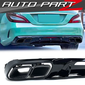 GT63 Stil Heckdiffusor Auspuff Passend für Mercedes CLS W218 C218 AMG Line 15-18 - Bild 1 von 13