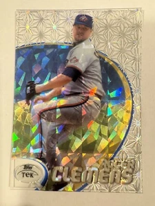 1998 TOPPS TEK DIFFFRACTOR PARALLEL Card #21 MODELLO #44 Roger Clemens Blue Jays - Foto 1 di 2