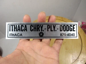 vintage Ithaca Chrysler Plymouth Dodge MI auto car dealership decal sticker - Picture 1 of 2