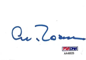 Al Rosen Signed Cut Index Card PSA/DNA COA 1948 Indians Baseball Autograph MVP - Picture 1 of 12