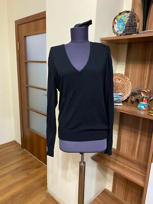 MCQ BY ALEXANDER MCQUEEN BLACK THIN KNIT SIDES VENTS JUMPER-SIZE L? - Image 1 of 4