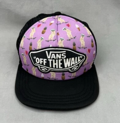 Gorra Vans Snapback púrpura camionero malla fuera de la pared perro helado piña Foto 1 de 4
