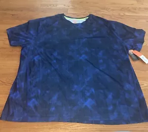 The Foundry Men's Big And Tall Active Shirt Size 4XL Blue Geo - Picture 1 of 3