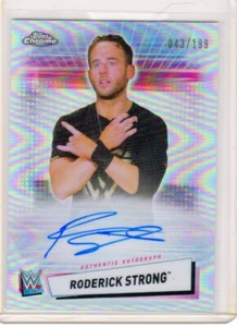 2021 Topps Chrome WWE Wrestling Base Auto #A-ST Roderick Strong 043/199 - Picture 1 of 4