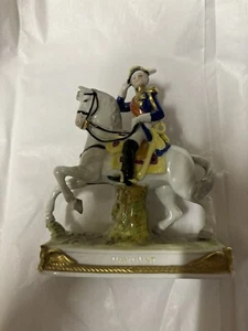 Scheibe-Alsbach porcelain Napoleion General Soult Figure horse Vintage - Picture 1 of 6