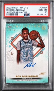2022-23 Topps Overtime Elite Inception ROB DILLINGHAM RC Aqua AUTO Autograph /10 - Picture 1 of 2