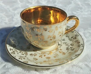 Vintage KUTSCHENREUTHER Selb Bavaria Germany "Jewel" DEMITASSE TEACUP & SAUCER - Picture 1 of 6