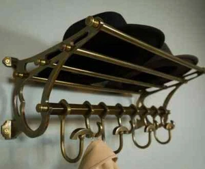 Portaoggetti/Bagagli Francese/Supporto da Parete per Treno, Decorazione Vintage Lusso - Foto 1 di 5