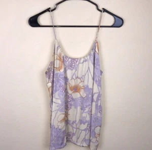 Tucker Women’s Silk Floral Print Dainty Multi-Colored Tank Top Blouse Sz M - Picture 1 of 8