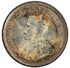 Canada - 1918 George V 10 Cents- NGC MS64 - SPECTACULAR COLOR - Picture 1 of 5
